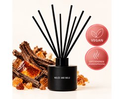 Geurstokjes - Geurstokjes Black Amber - Luxe Geurstokjes Nolée and Nulu - Sterke Geurverspreiding - Vegan
