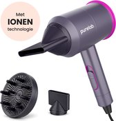 Purelab Föhn met Diffuser 2000W - Ionische Haardroger met Coolshot Technologie - Hair Dryer met 3 Standen - Krullen - Haarföhn Zwart