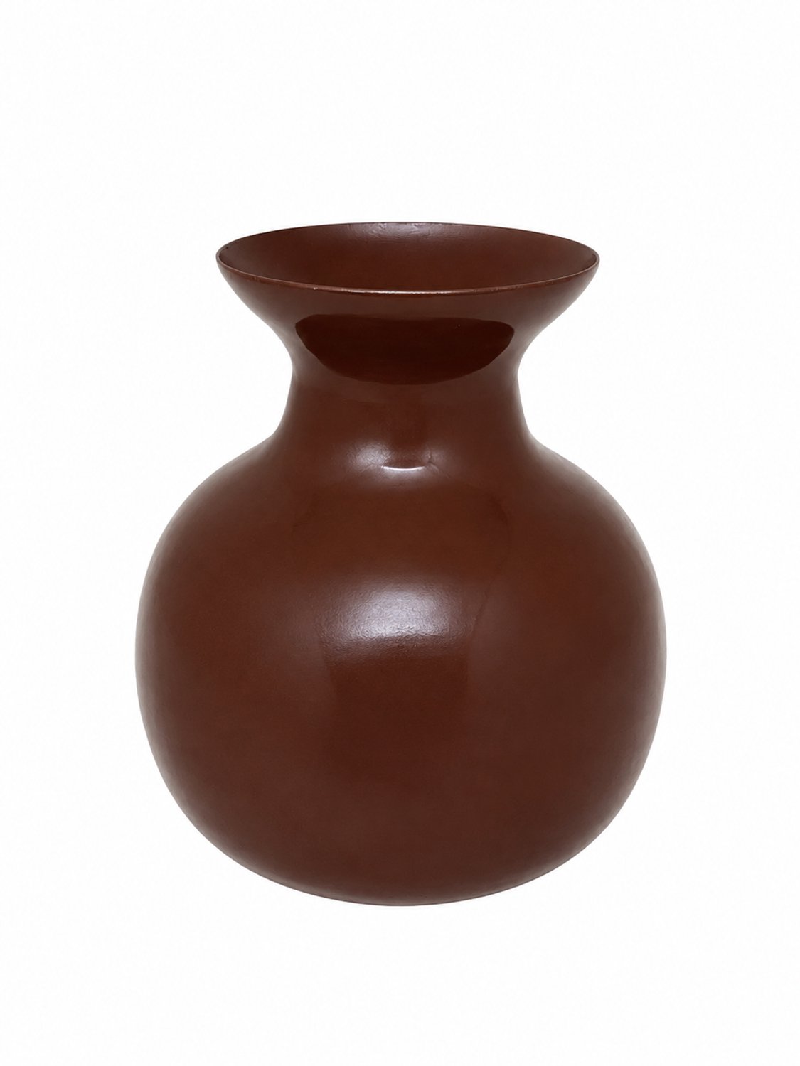 by Mooss - Vaas Ø27 x 30 cm - Brown - Hoogglans - Modern - Luxe - Design - Glanzend - Stijlvol - Elegant - Chique - Trendy - Decoratief - Woondecoratie