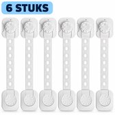 Kinderslot kastjes - Zelfklevend kinderslot - Dubbel op slot - Kinderslot op maat - Baby veiligheid - 6 stuks - Wit