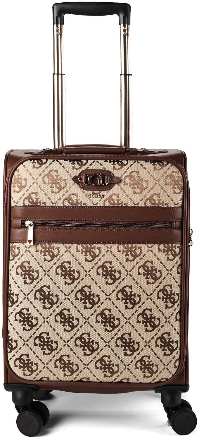 Guess Samantha 4 wielen Cabinewagen 54 cm - Zachte bagage - TSA slot - latte logo-brown