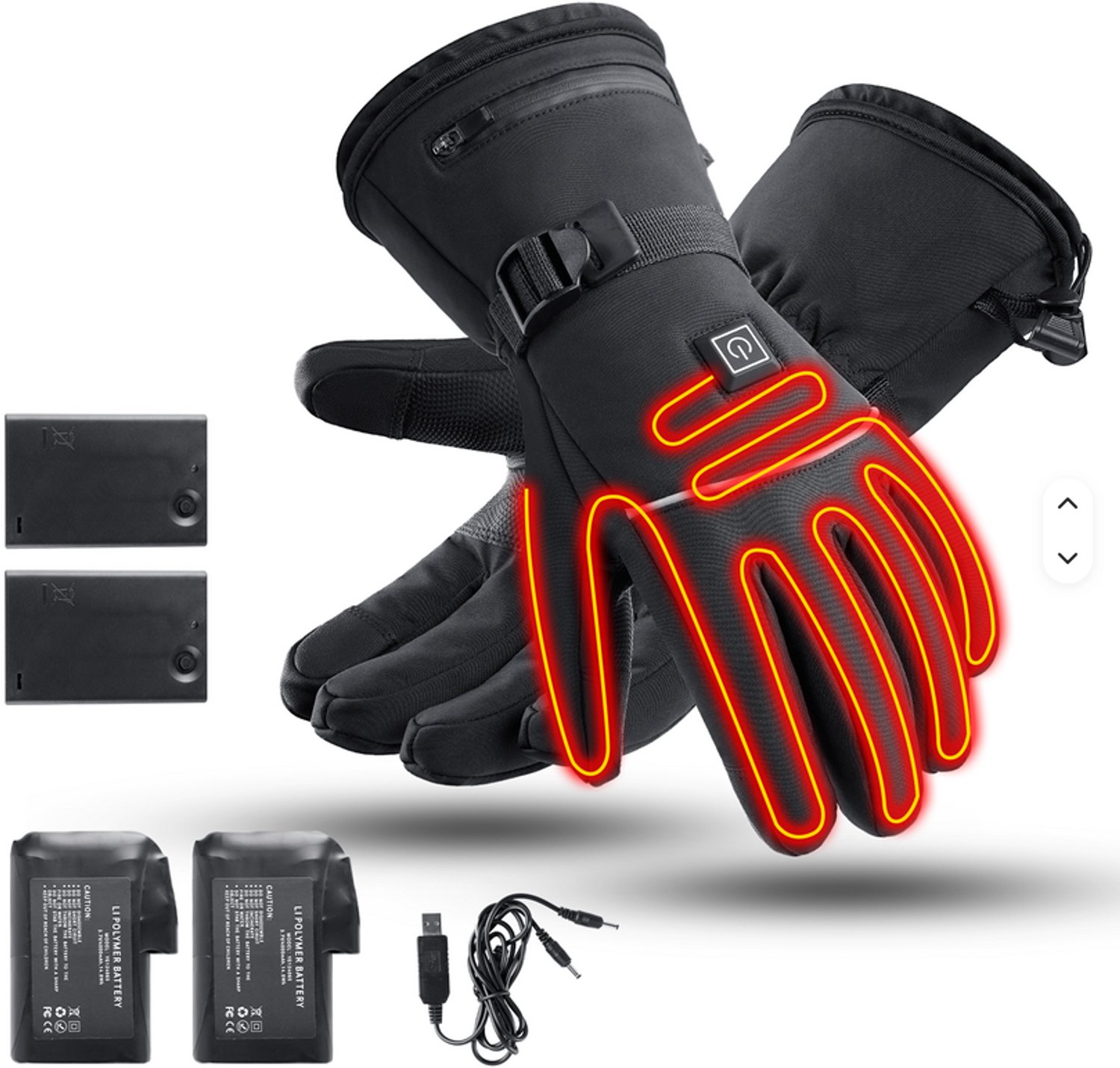 Kyncilor Verwarmde Handschoenen – Oplaadbaar – 3 Warmtestanden – Wind- en Waterafstotend – Unisex Zwart