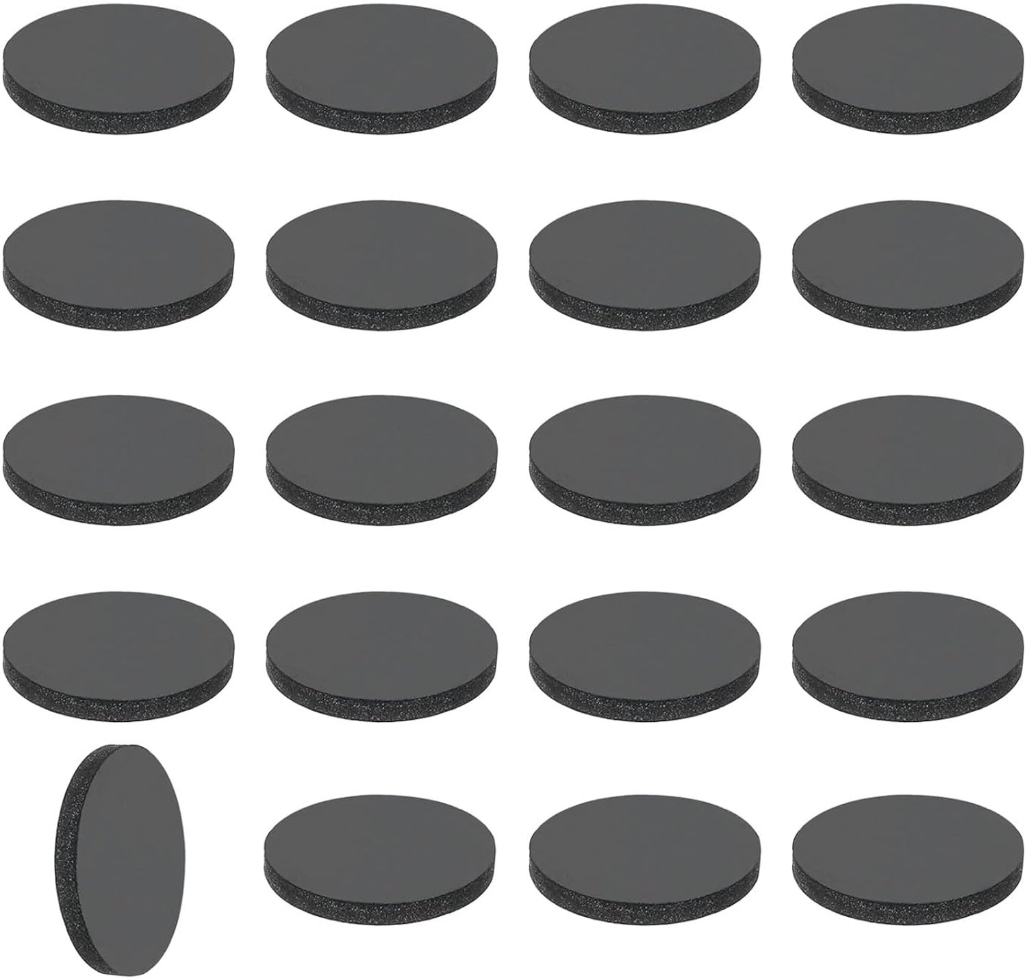Sluitringen 15 mm - massief rubber - antislip kleefpads - ideaal voor meubels en apparaten - 20 stuks - Vemera