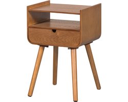 WOOOD Nils Nachtkastje/Bijzettafel - Hout - Naturel - 54x36x30