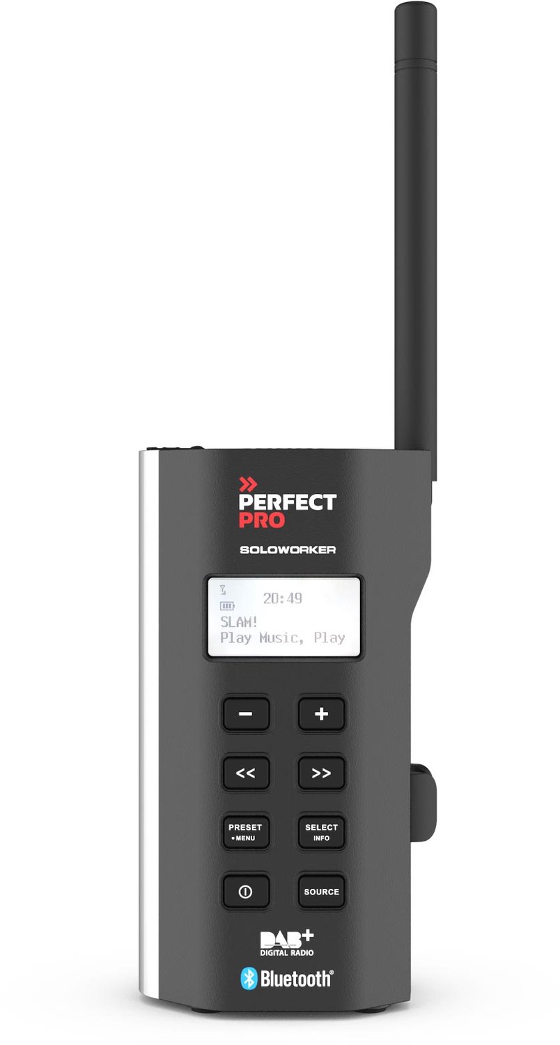 Bol.com PerfectPro Soloworker - Bouwplaats Radio - Dab+ & FM - Bluetooth - Lithiumaccu - Oplaadbaar - Zwart - IP64 - SW3 aanbieding