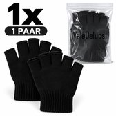 ValeDelucs Vingerloze Handschoenen 1 Paar (2 Stuks) - Fingerless Gaming Gloves - Zonder vingertoppen - Geschikt voor Dames en Heren Unisex - Zwart