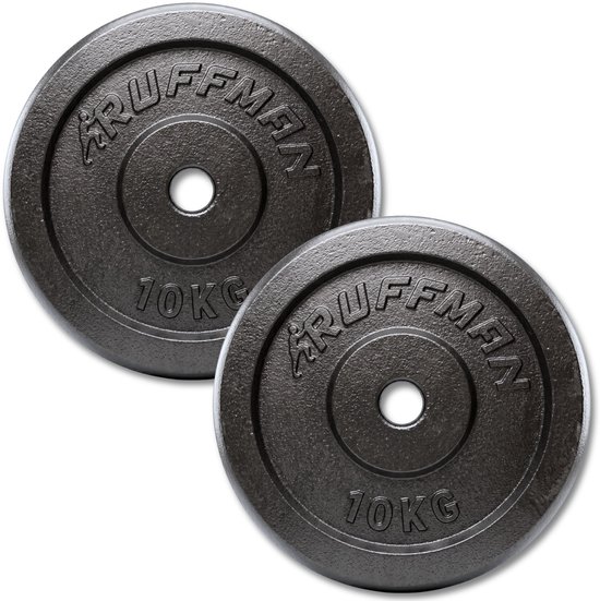 Ruffman Gietijzeren Halterschijven 2 x 10 kg 30 mm