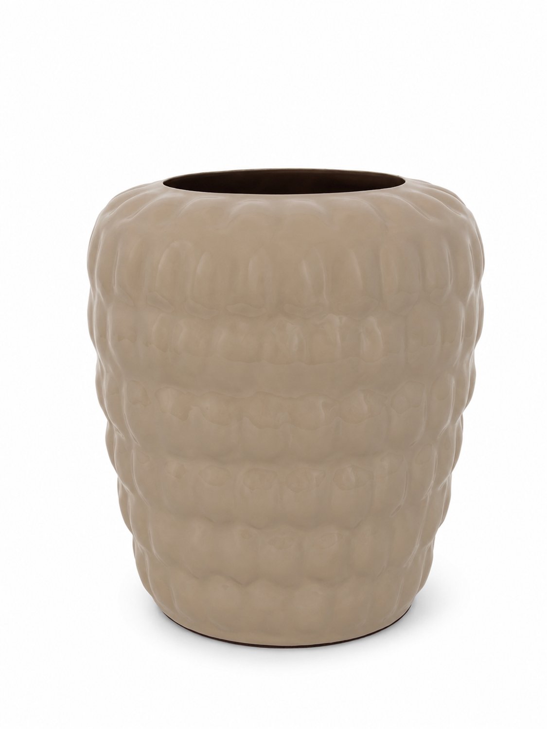 by Mooss - Vaas Ø34 x 37 cm - Caramel - Hoogglans - Modern - Luxe - Design - Glanzend - Stijlvol - Elegant - Chique - Trendy - Decoratief - Woondecoratie