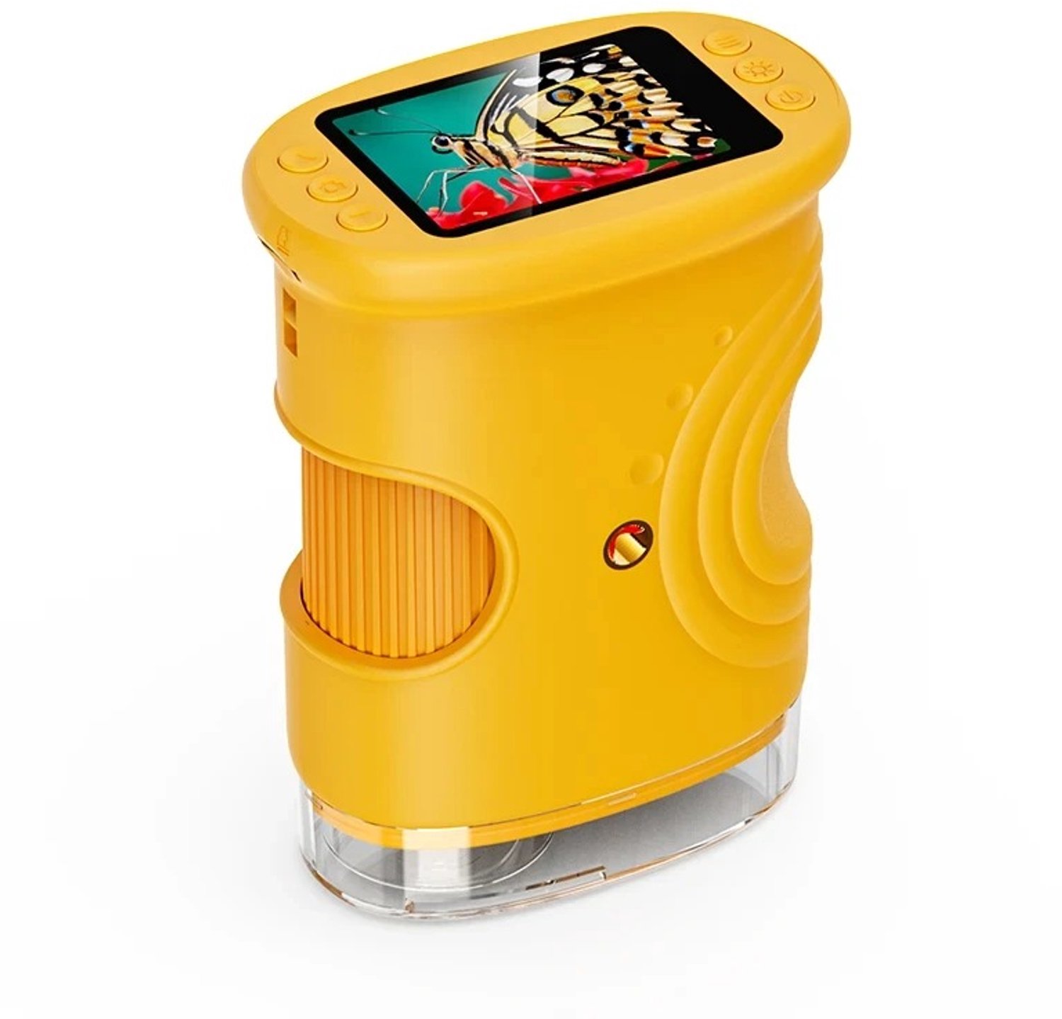 Veya Microscoop Geel - Voor kinderen - Studenten - Handmicroscoop - 1000x - Oplaadbaar - 2 inch kleurenscherm - Compact - 13x11cm