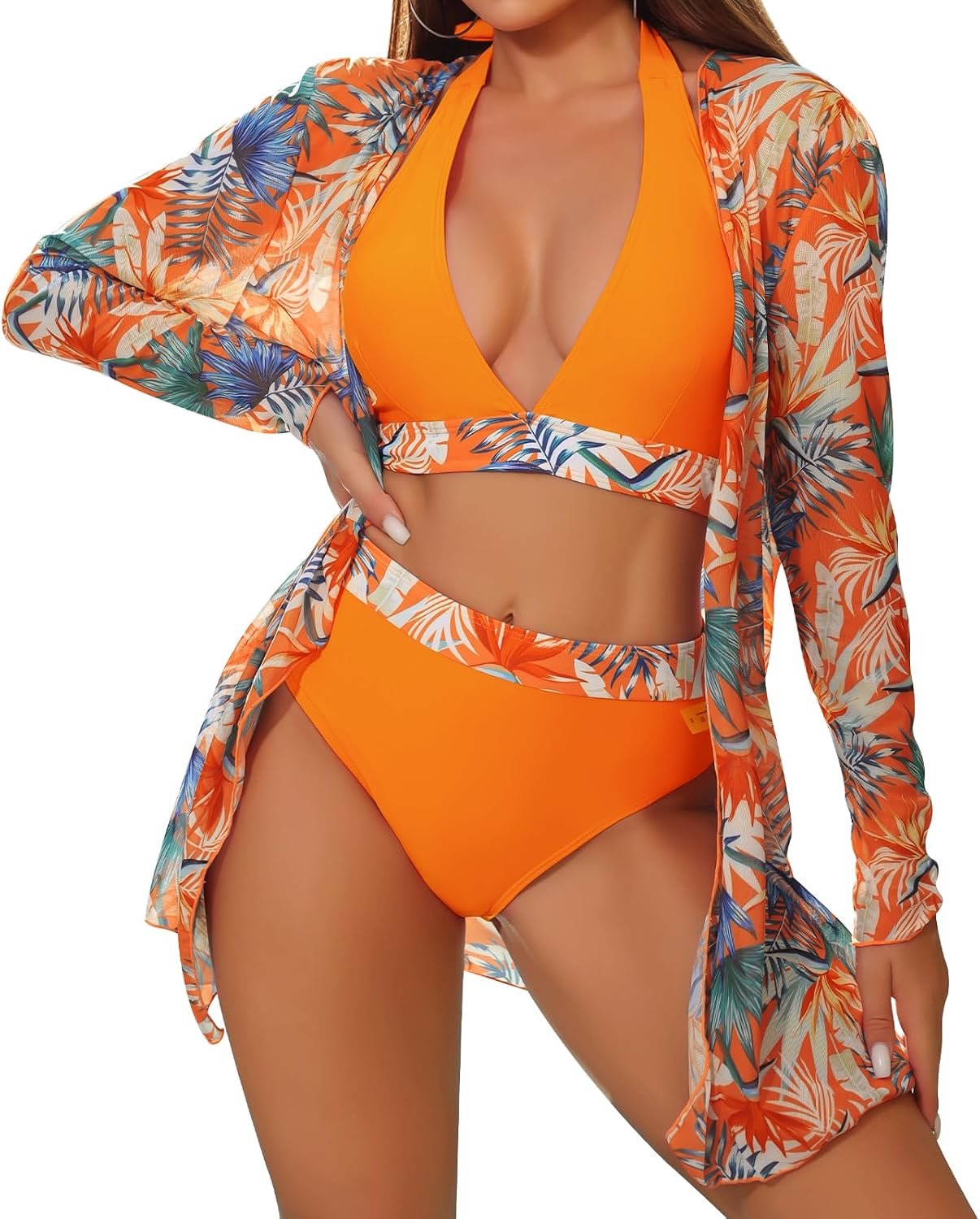 Bikini set 3-delig met halternek