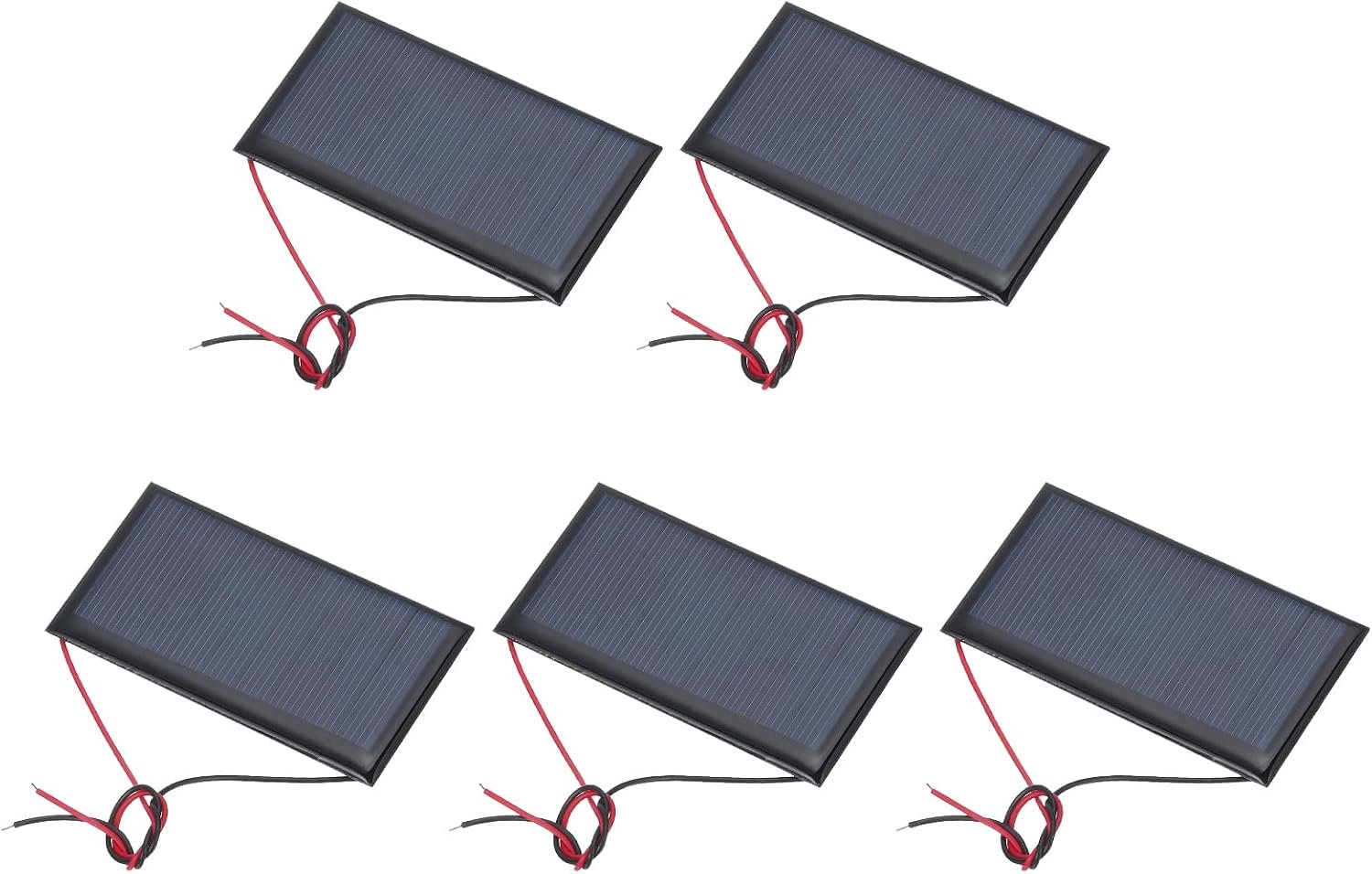 Mini zonnepaneel 77,5x40,5mm - 0,36W polykristallijn - inclusief 5 stuks - ideaal voor DIY zonne-energie projecten - ServiceTopper