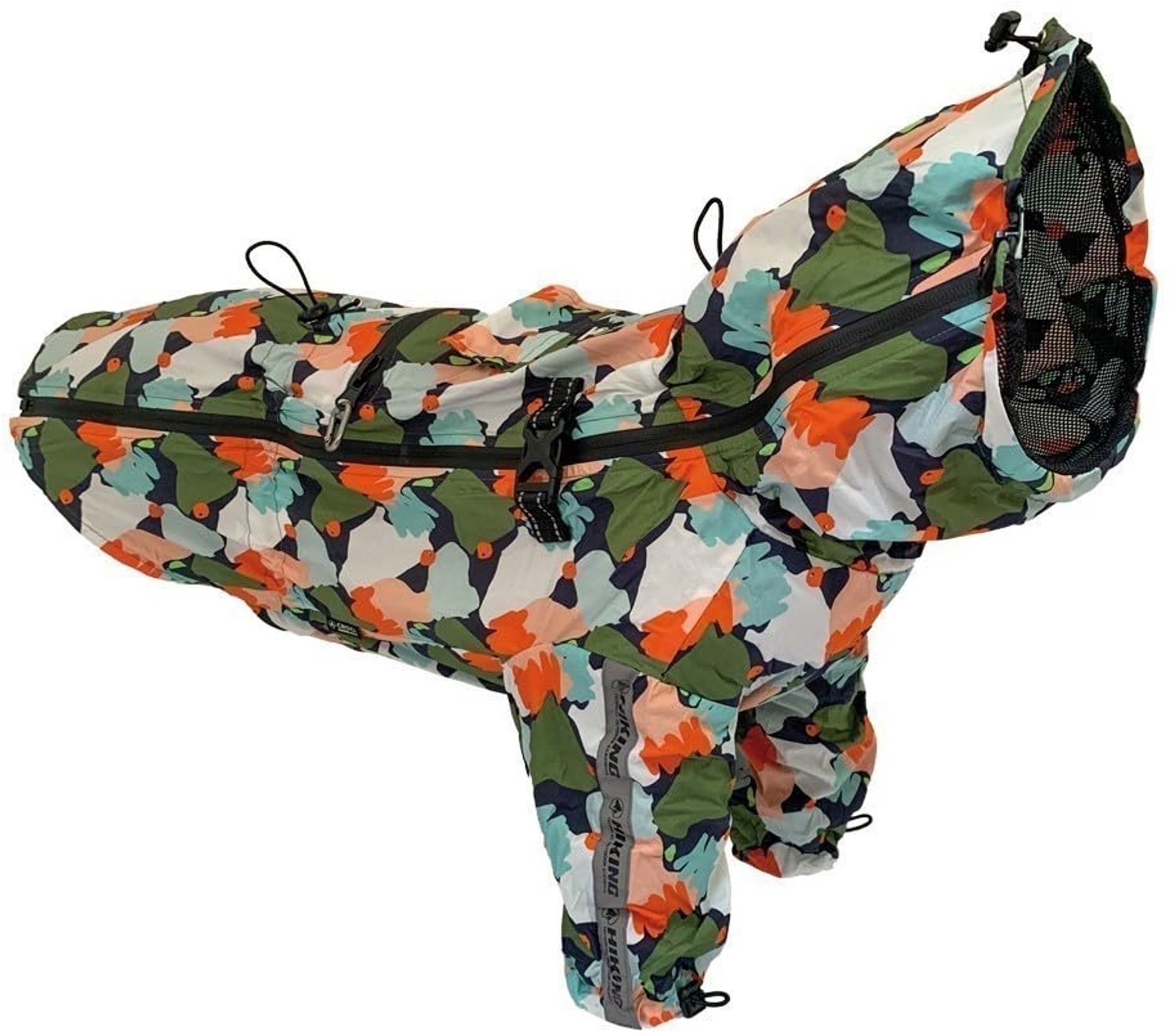 Regenmantel voor honden, draagbaar, camouflagemotief, maat 50 cm