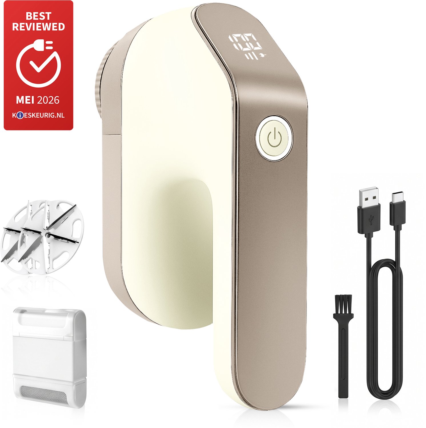 Bol.com MostEssential Premium Elektrische Pluizenverwijderaar FL777 – Pluizentondeuse & Ontpluizer voor Kleding en Meubels - Dra... aanbieding