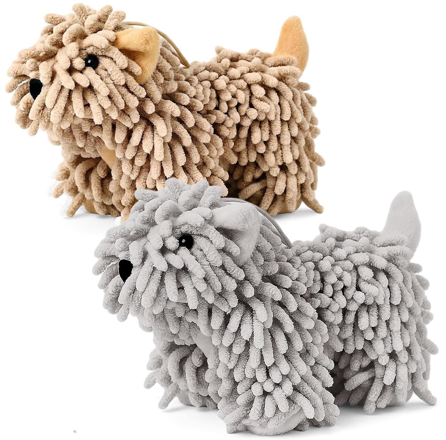 Chenille Handdoek Set - 2 Stuks Hondenvormige Decoratieve Handdoeken