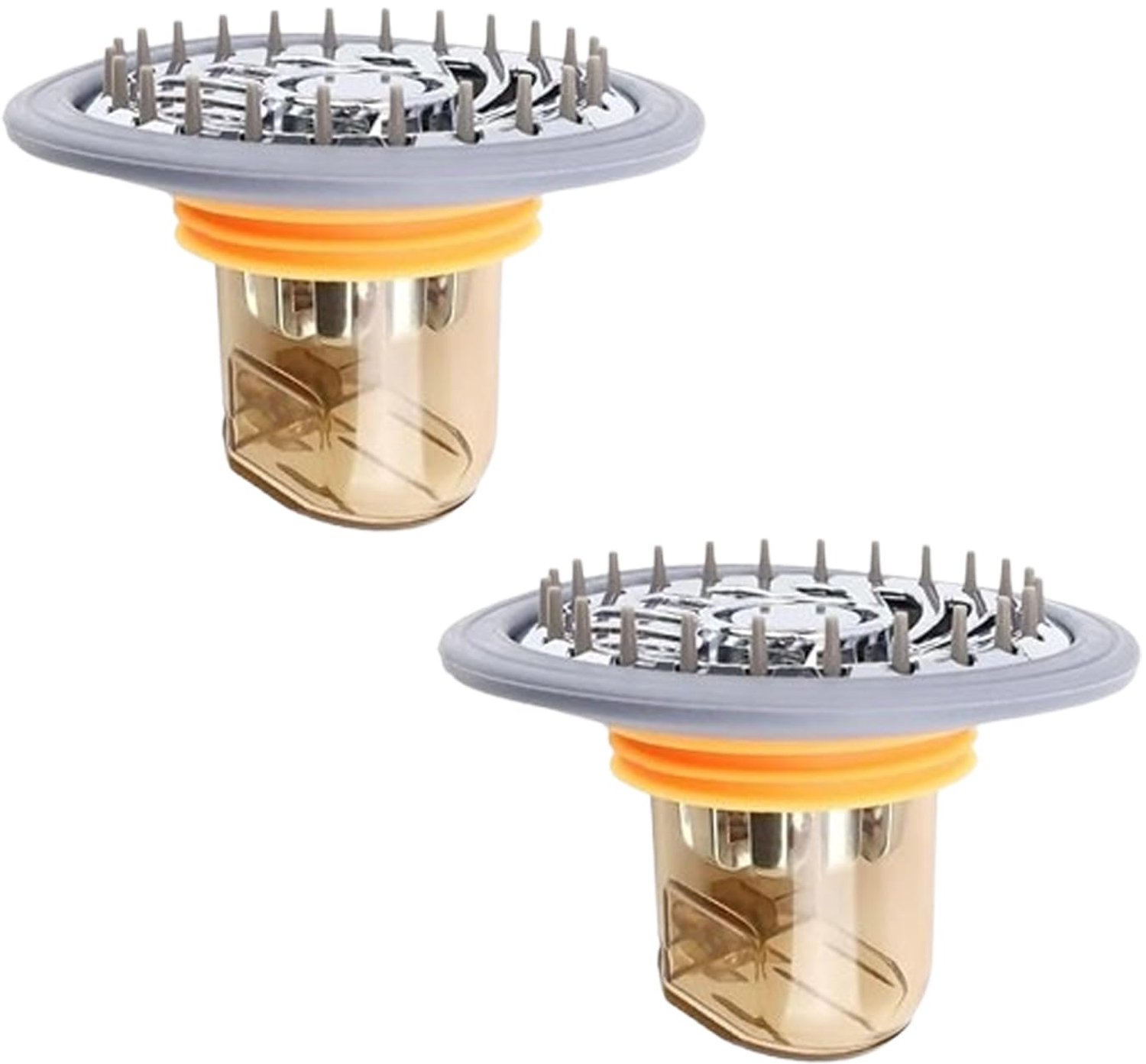 Set van 2 Plastic Doucheafvoeren met 360° Geurventiel