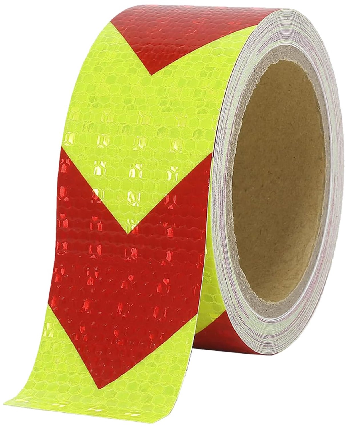 Reflecterende Waarschuwings tape 10m x 5cm in Rood Geel