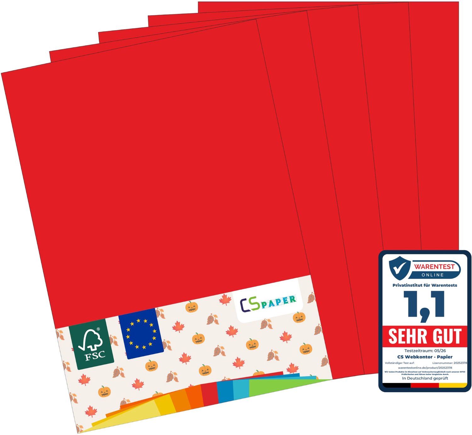 Gekleurd A4 Papier Rood - 50 Vellen 80 g/m²