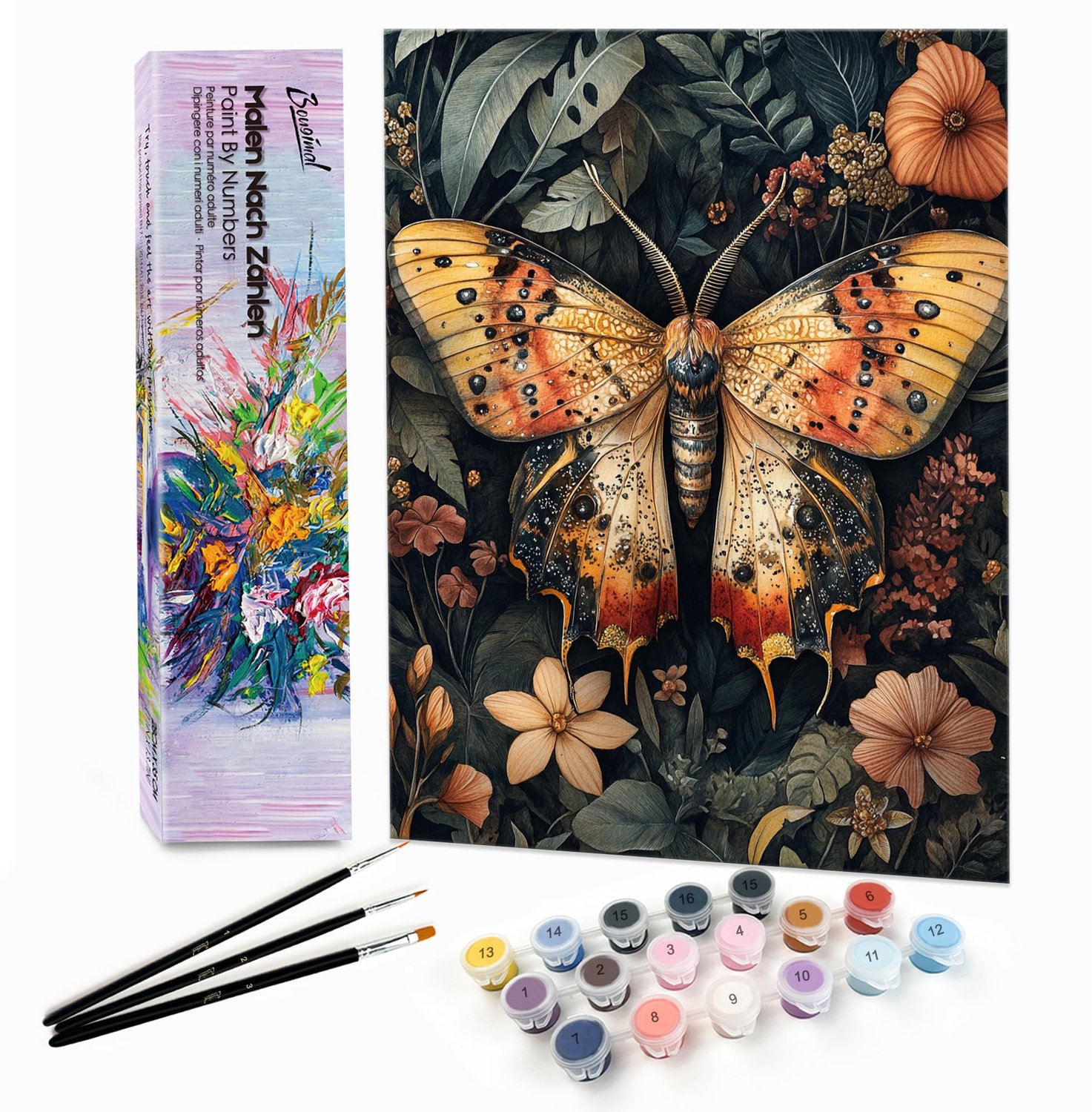 Schilderen op Nummer Kit met Kwast en Acrylverf - Dieren Thema