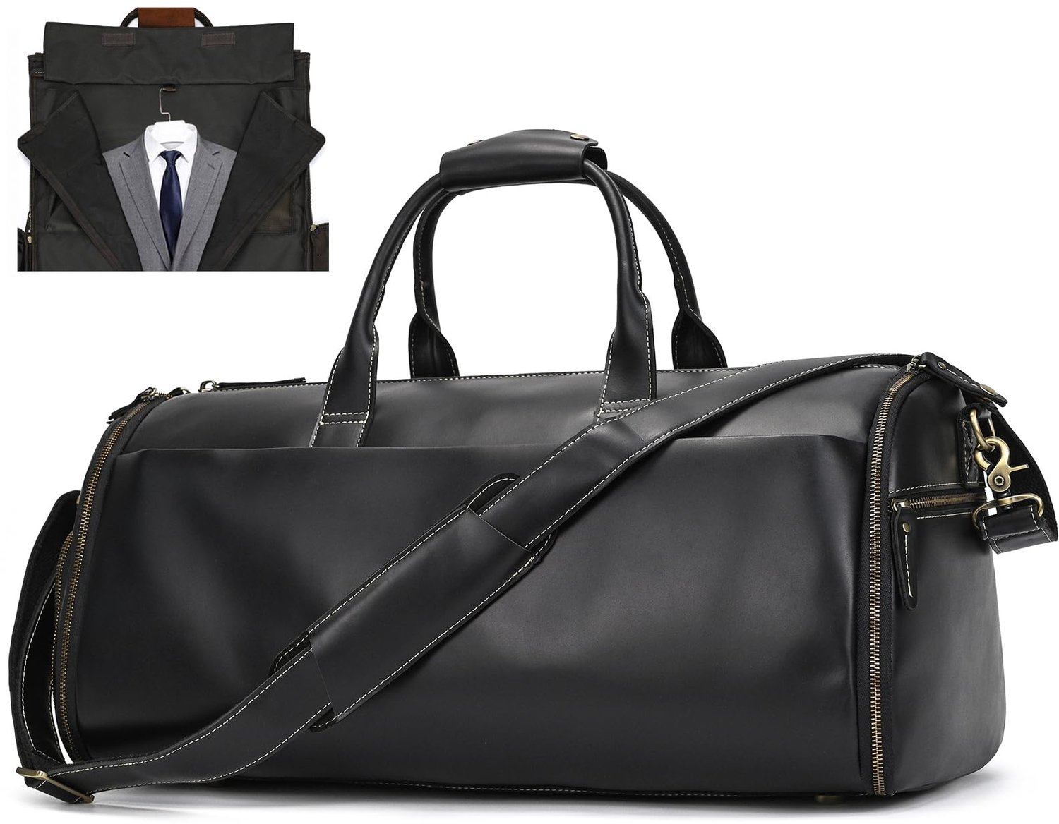 Leren Weekender Reis- en Kostuumtas voor Mannen