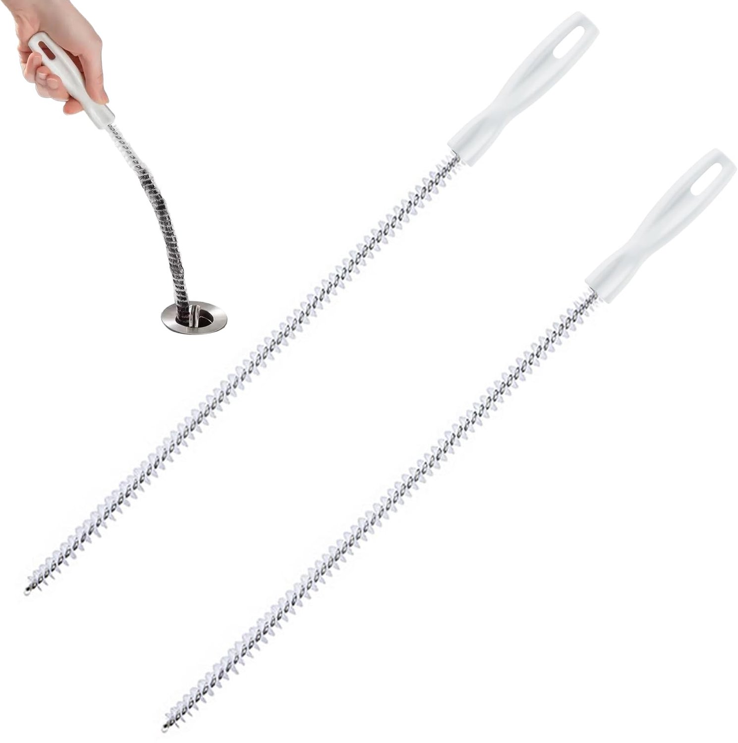 Afvoerreiniger - Flexibele Buisborstel - 2 Stuks - 45 cm