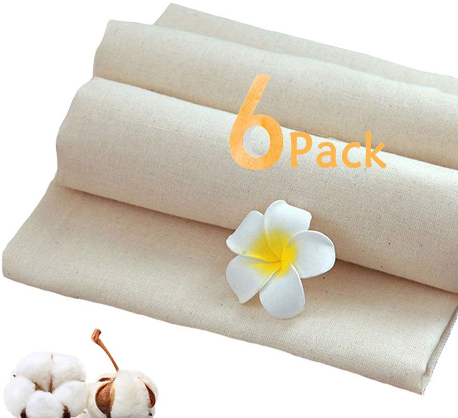 Set van 6 Muslin Doeken voor Koken en Bakken