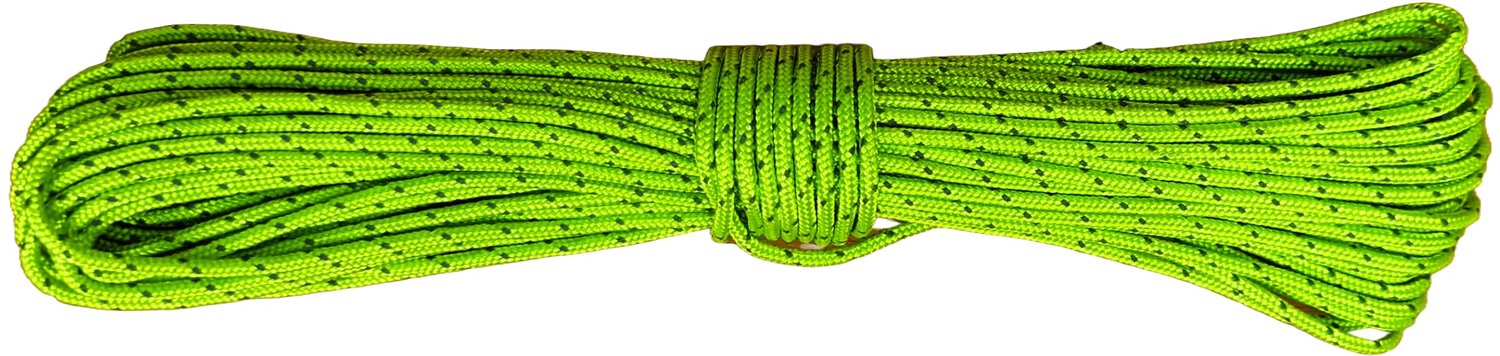 Dyneema Touw - 2mm, Groene Reflecterende Kabel, 45 m