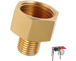 G1/2 RH Female naar G1/4 LH Male - Gas Adapter - Koper - Gas Stove Adapter - Geschikt voor Camping Cooker - 1 stuk