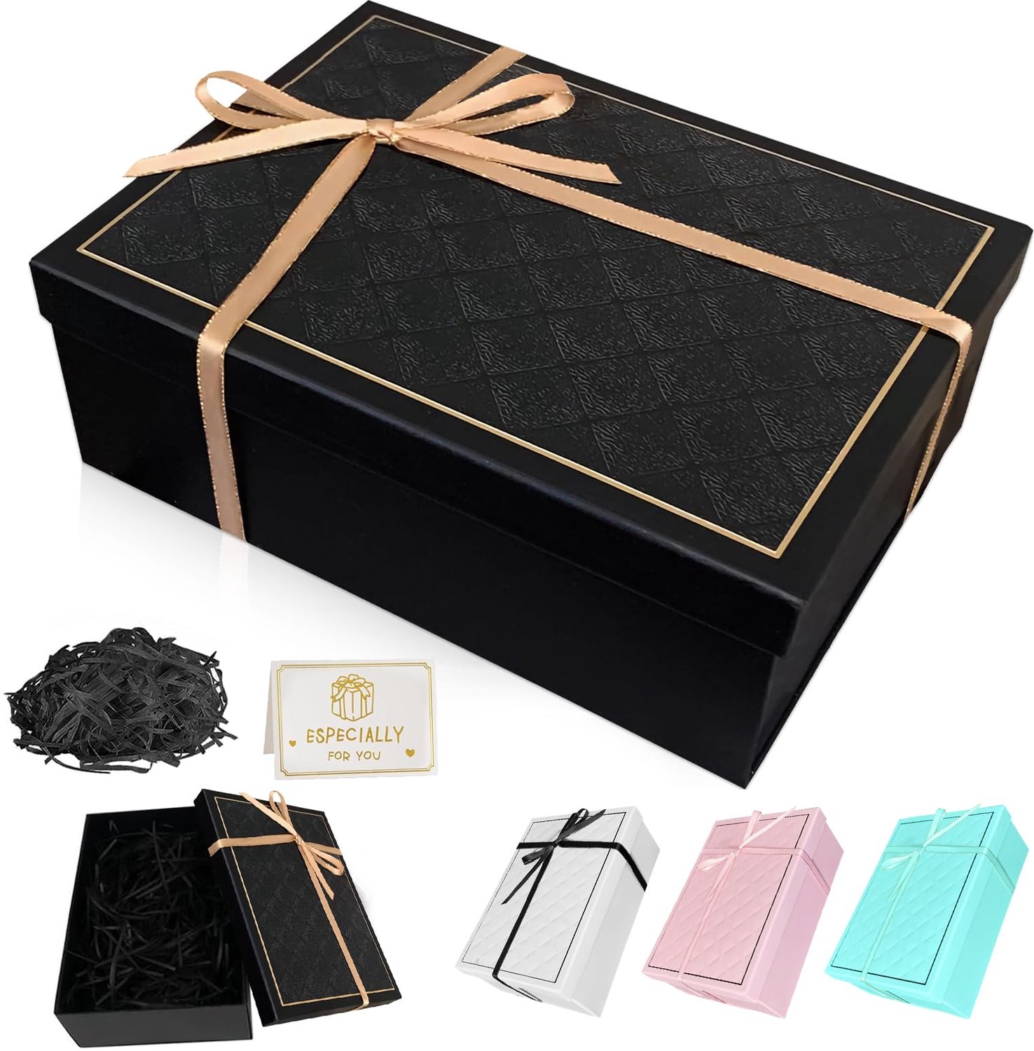 Vouwbare Cadeaubox met Deksel en Bogen voor Diverse Gelegenheden