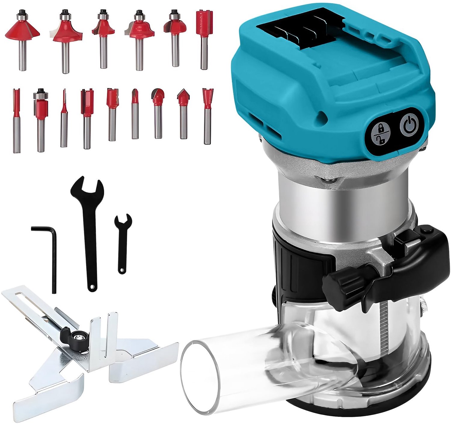 Draadloze Compacte Router voor Makita 18V 800W