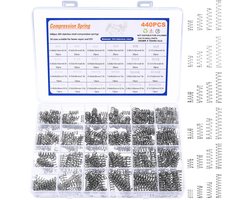 Assortiment van 440 Stuks RVS Compressieveren