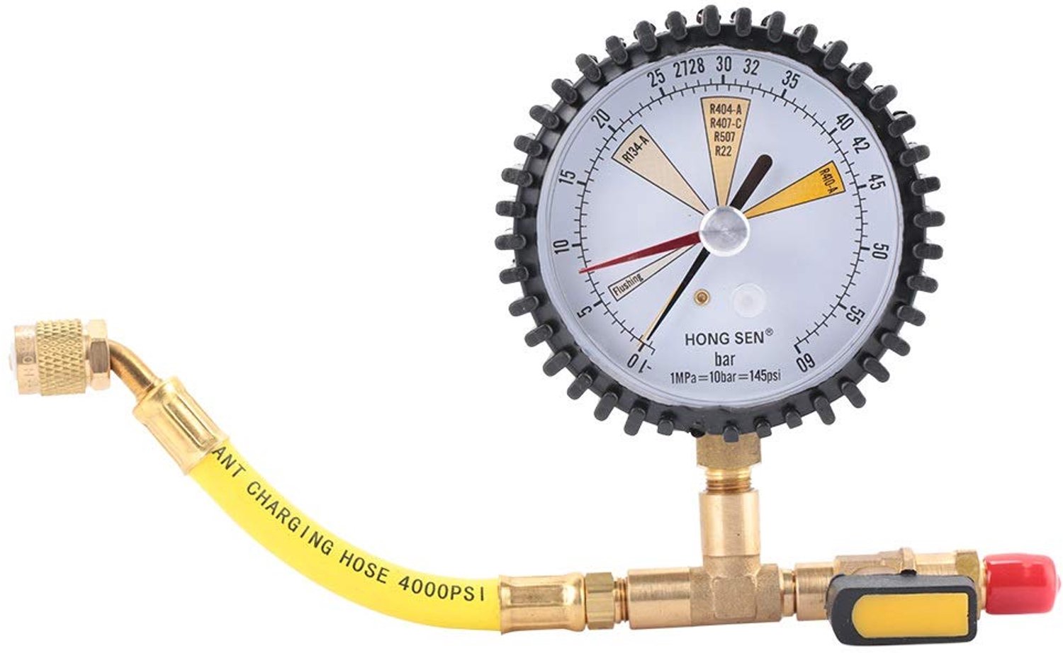 Stikstofregelaar - Drukmeter - Manometer - Druktest - Geschikt voor R134a/R22/R407C/R410A - Eenvoudig in gebruik