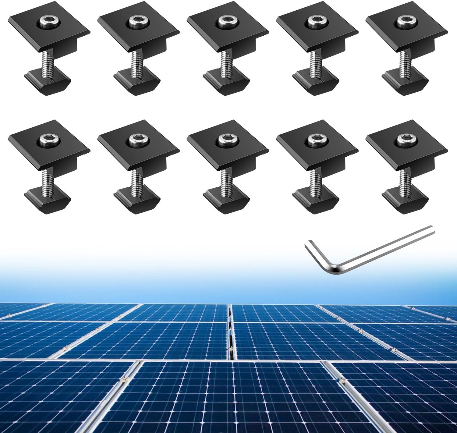 T-vormige Zonnepaneel Klemmen voor Eenvoudige Montage