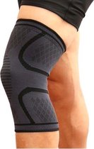 * 1x Premium Kniebrace Maat M - Knieband Grijs - Compressieband - Steunband - van Heble® *