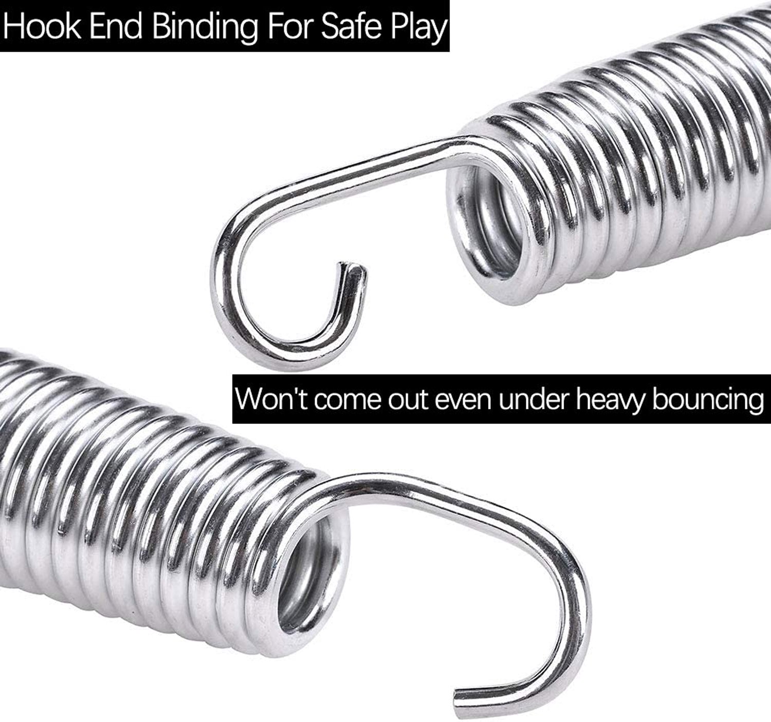 Trampoline Springs Set van 10 met Haak en Tool