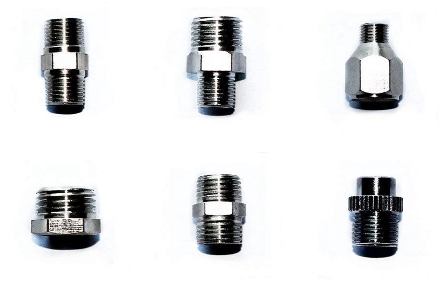 Set van 6 Adapter Fittingen voor Airbrush