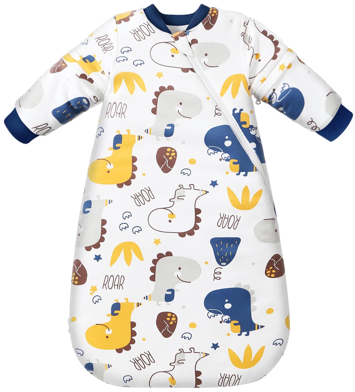 Baby Slaapzak Winter 3.5 TOG met Afneembare Mouwen Katoen Dinosaurus 14-24 Maanden