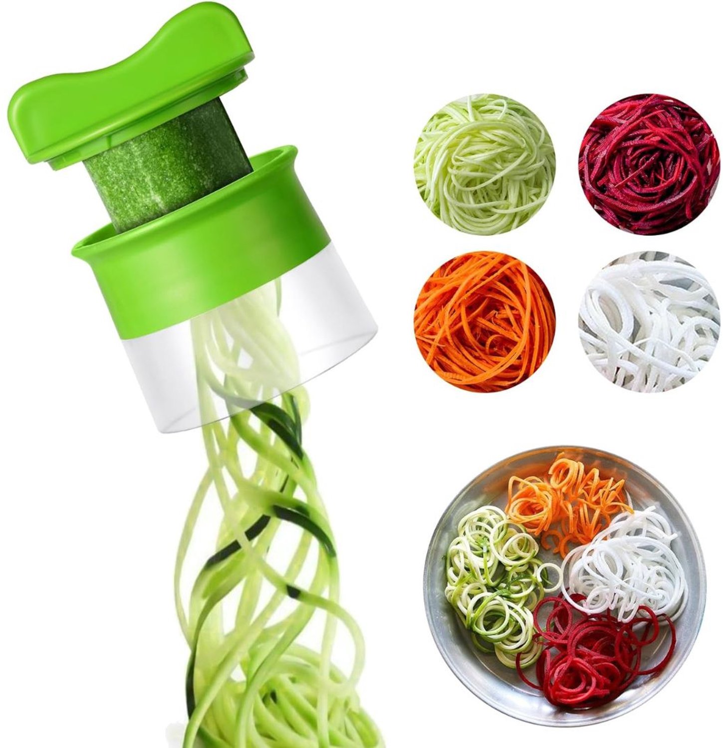 Spiraalsnijder - Spiralizer - Mandoline Keukensnijder - Groen