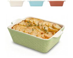 Praknu Casserole Ceramic Rectangular 21cm - Ovenschotel voor 2 Personen