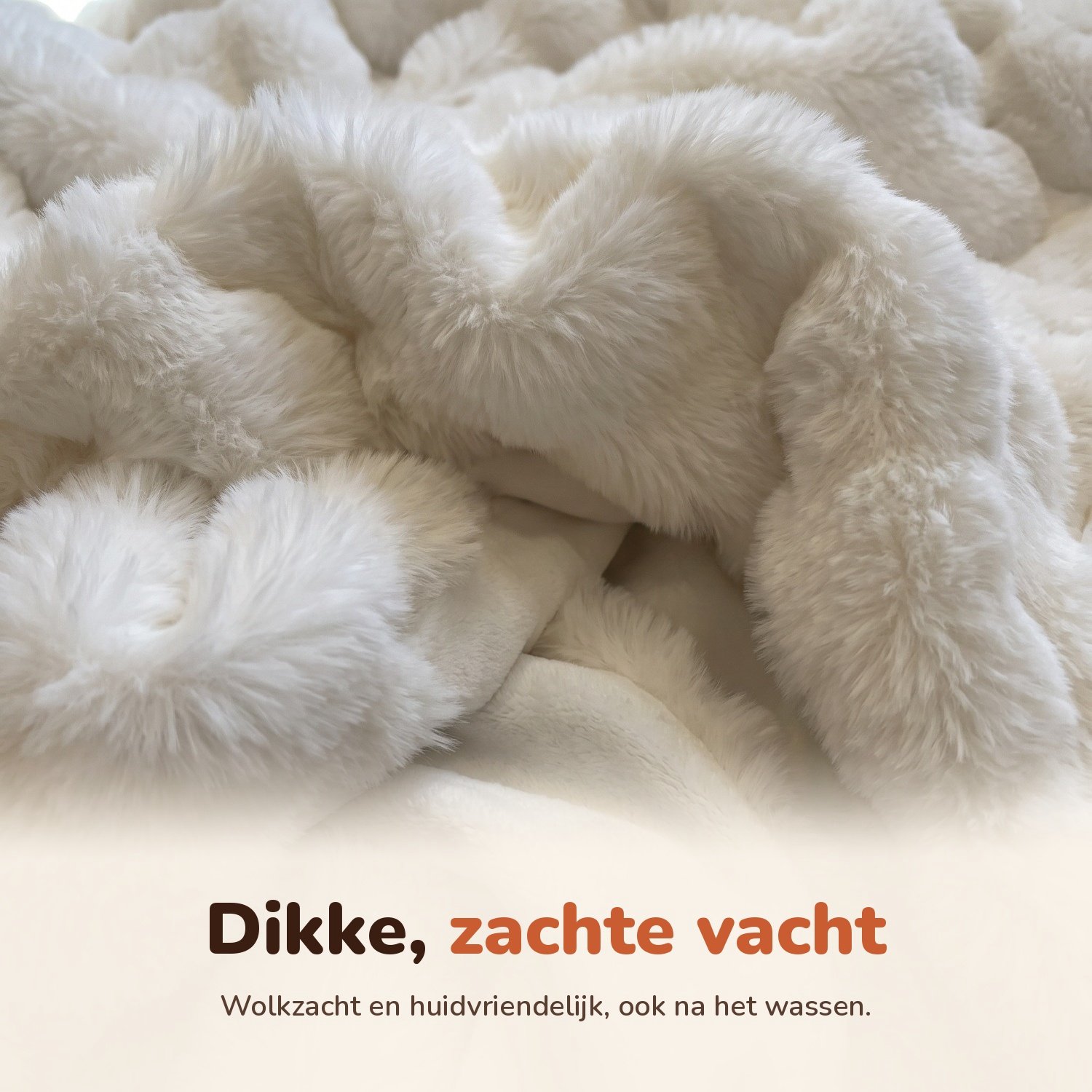 Lopoleis Elektrische Deken – XXL 180x150 cm – 6 Warmtestanden – Verwarmingsdeken – Bovendeken & Warmtedeken – Omslagdeken & Knuffeldeken – Bubbel Faux Fur – Wit – foto 5