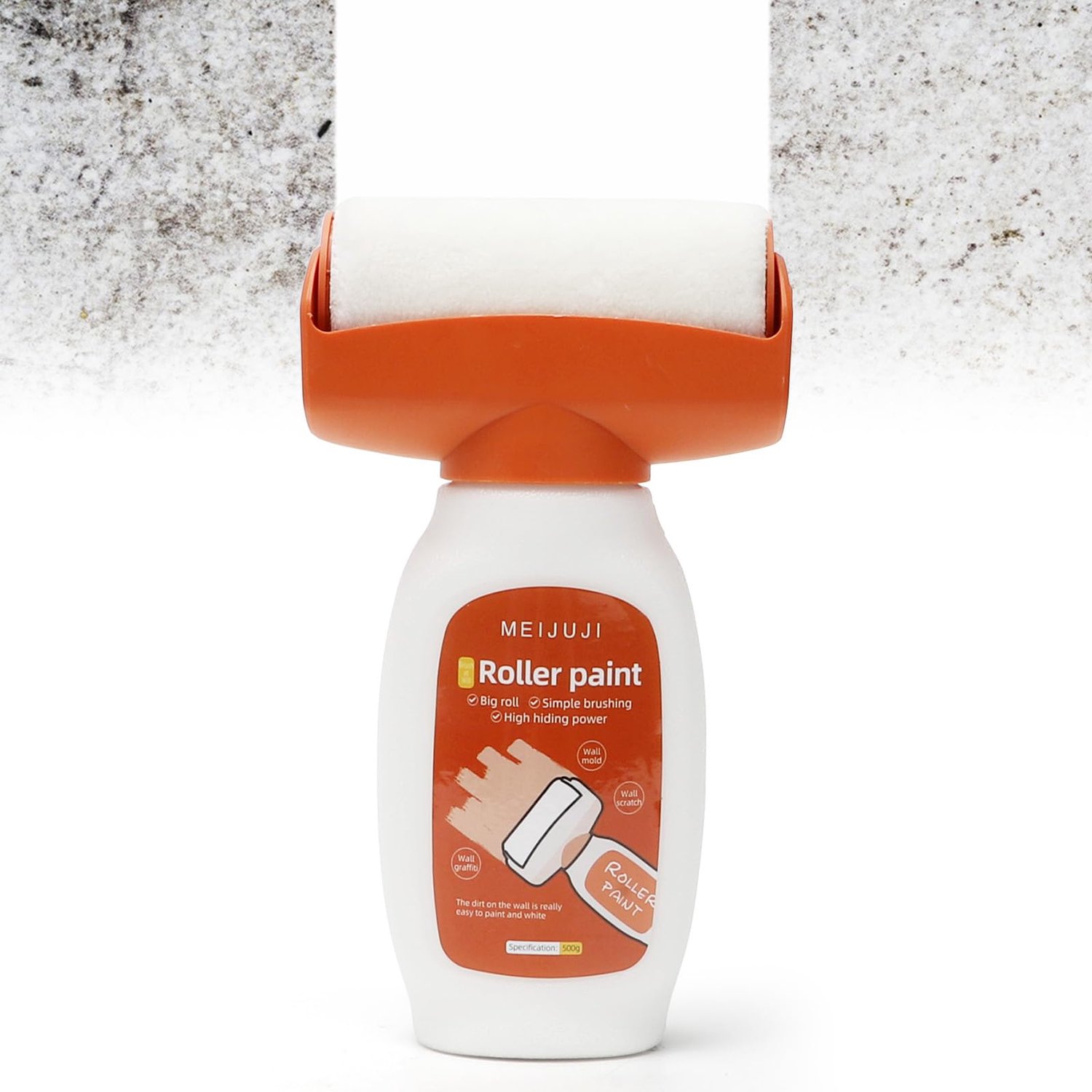 Witte Muurverf, 500 g, Inclusief Reparatiepasta voor Graffiti en Vlekken