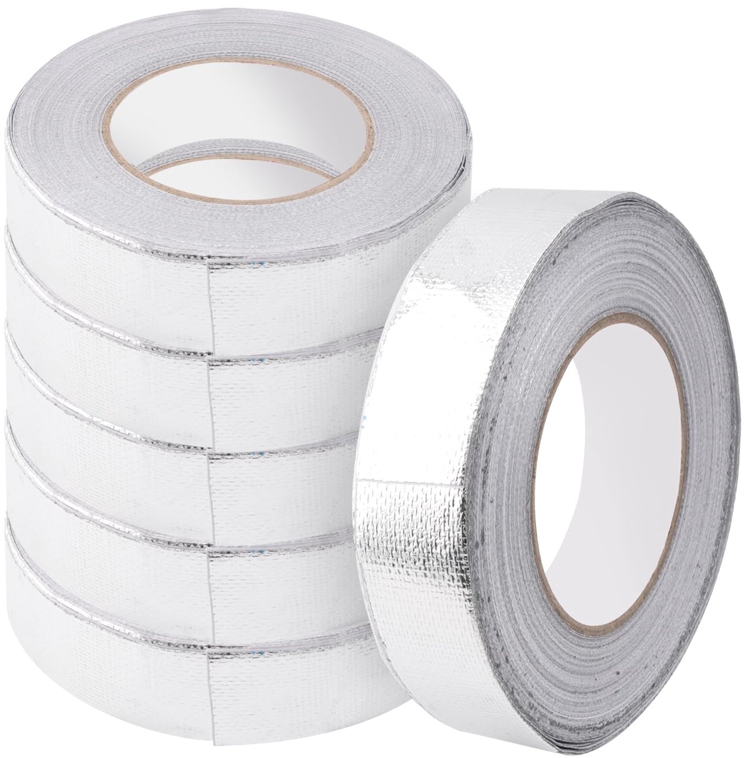 6 Rollen Aluminium Plakband, 25 mm x 50 m, Warmtebestendig en Sterk