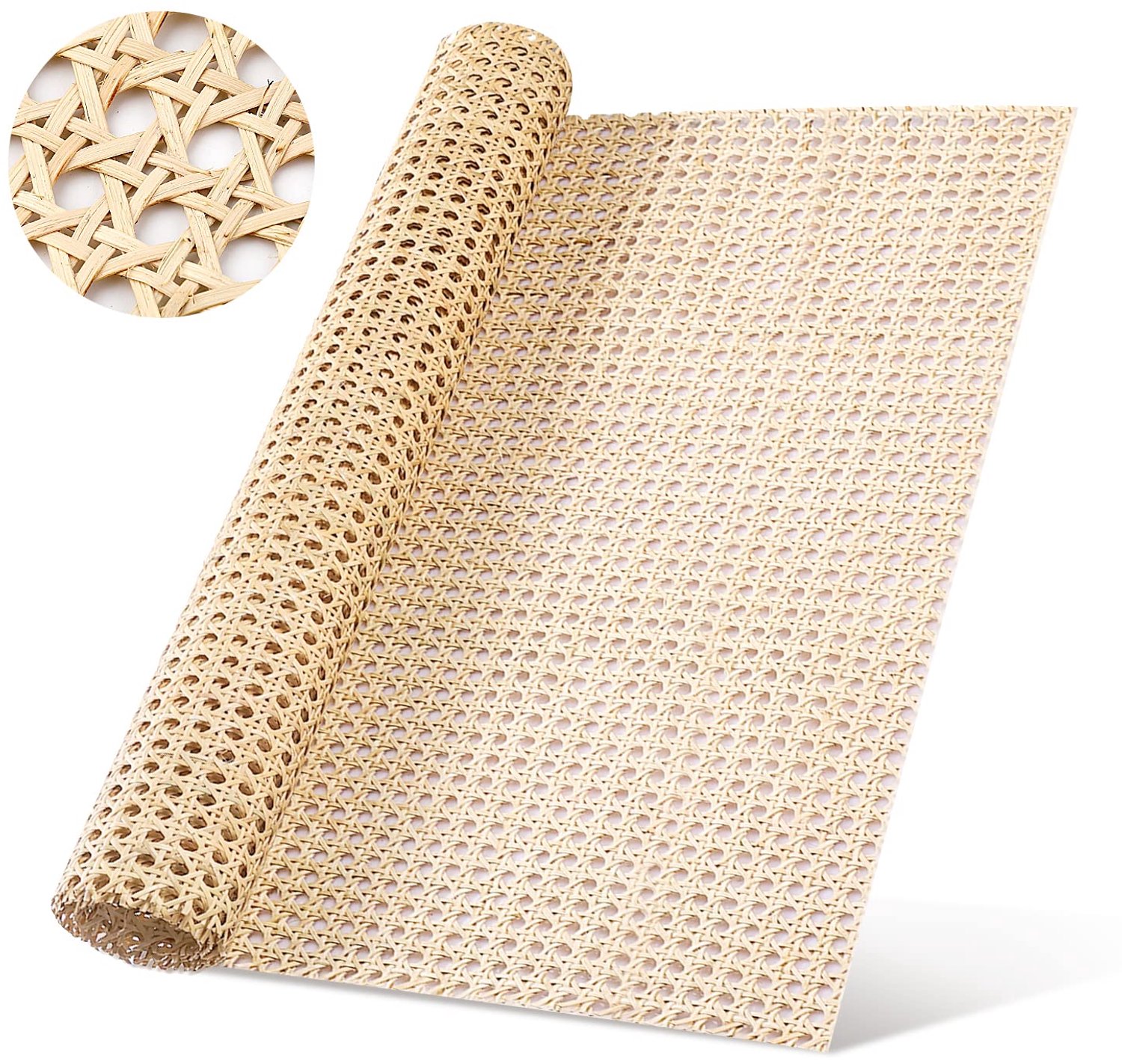 Rattan Rol voor Meubelprojecten - 40cm x 1m Natuurlijke Rietweving