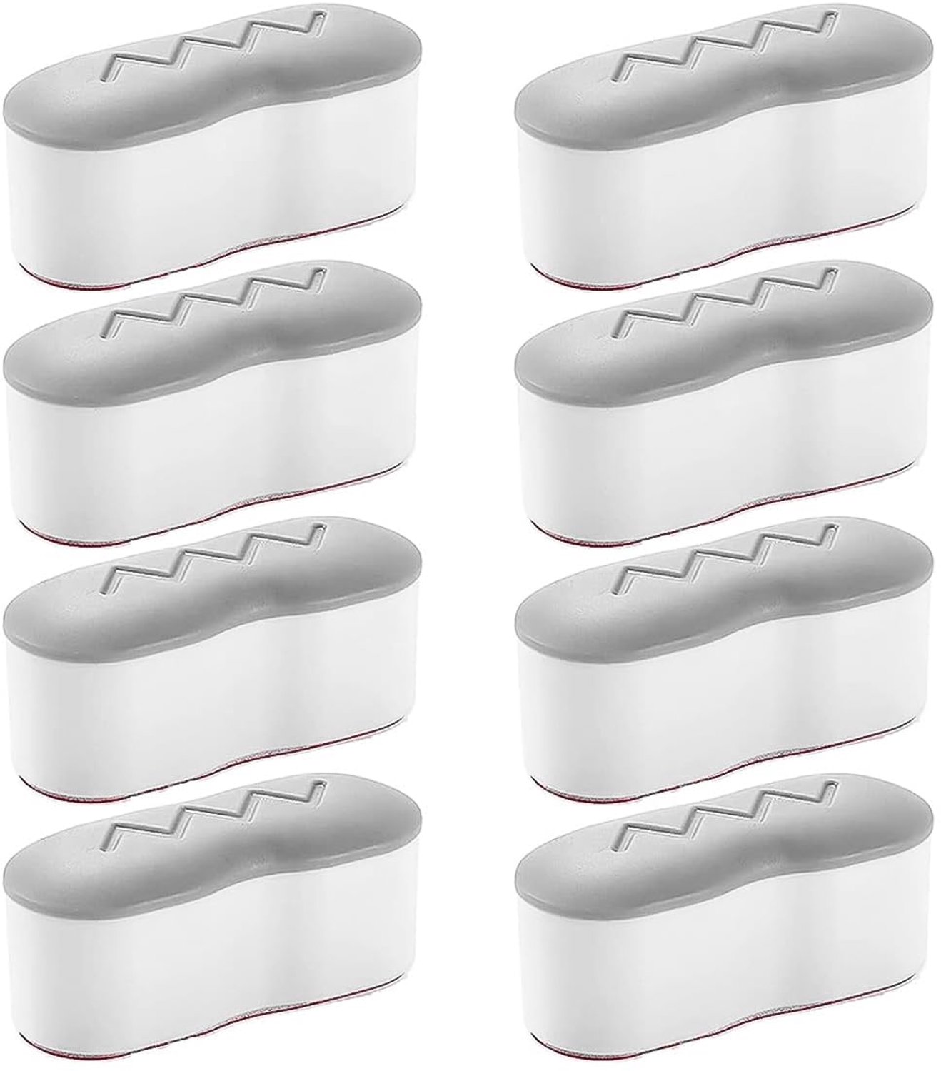 Toiletbrilbuffer 8-delig - Zelfklevende Bumper - Duurzaam ABS - Zacht TPE - 4,5 x 2 cm - Voor Thuis/Hotel/School - Toiletbuffer