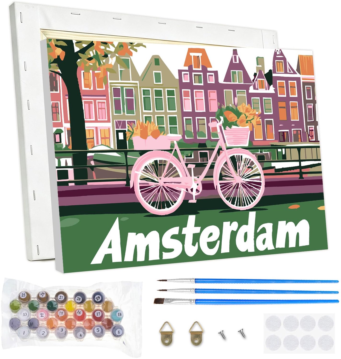 Landschap Schilderen op Nummer Kit met Houten Lijst 20 x 30 cm