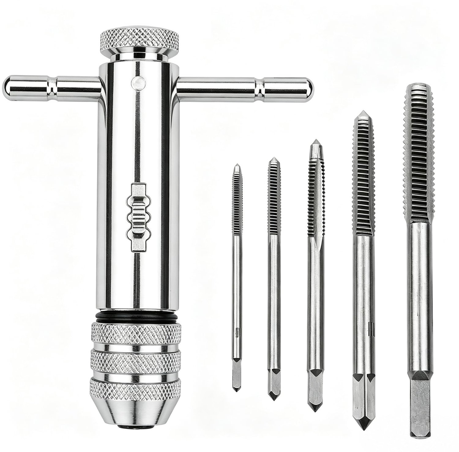 Schroefdraadgereedschapshouder Set - M3, M4, M5, M6, M8 - T-sleutel