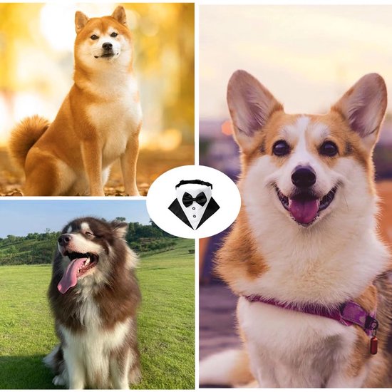 Formelles Smoking Hondenhalsdoek - Verstelbare Driehoekige Sjaal voor Honden — afbeelding 4