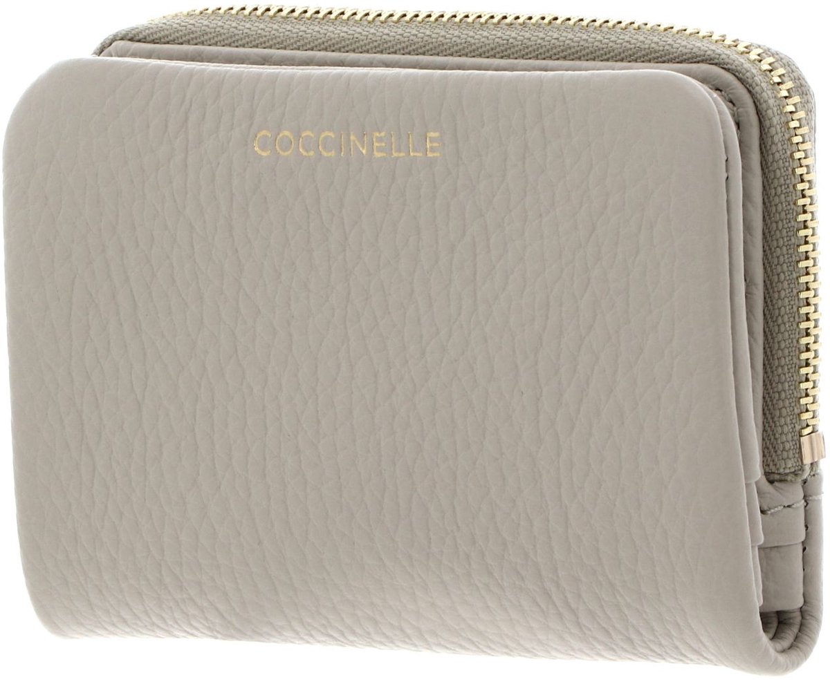 COCCINELLE Leren portemonnee C-Me Softy Wallet Eucalipto groengrijs