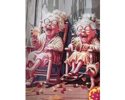 TOPMO -Beste Vriendinnen- Diamond painting- HQ Diamond Painting pakket - VOLLEDIG dekkend - Diamant Schilderen - voor Volwassenen – ROND- 40X50CM