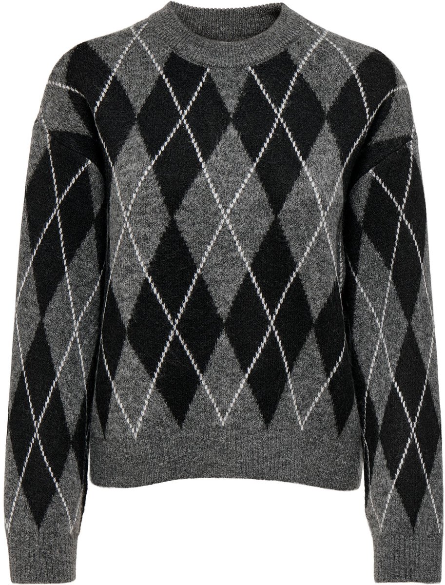JDY - JDYBIANKA L/S ARGYLE PULLOVER KNT Dames Trui