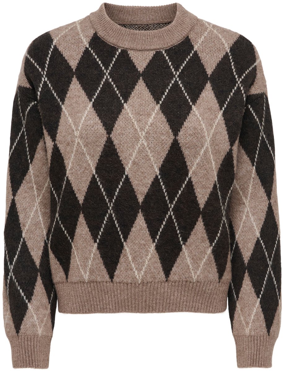 JDY - JDYBIANKA L/S ARGYLE PULLOVER KNT Dames Trui